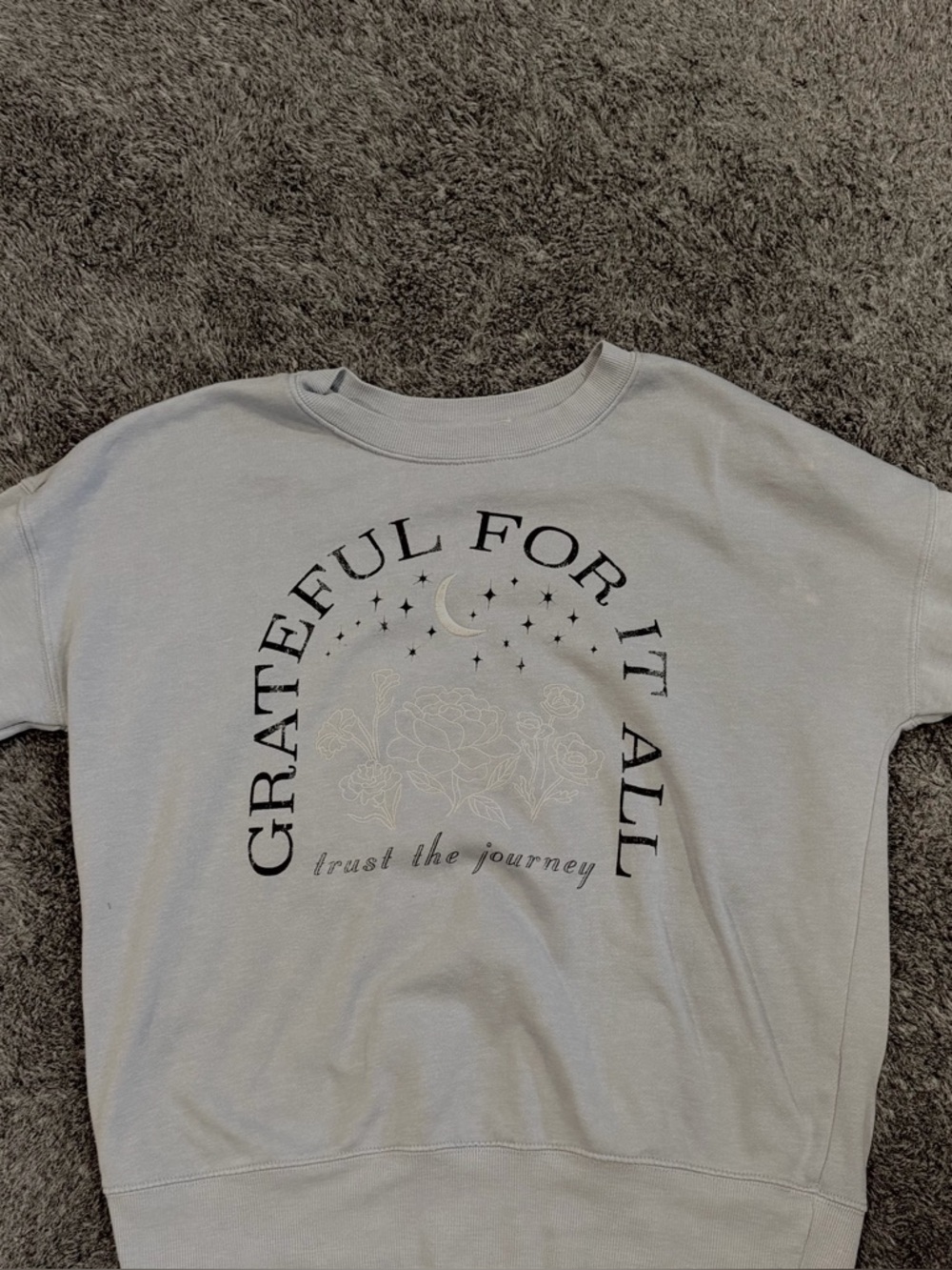 Maurices Grateful For It All Graphic Sweatshirt - Light Gray